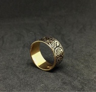 Оригинальное массивное кольцо из золота 583 пробы